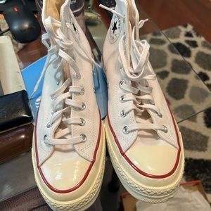 White Converse Chuck 70 Vintage Canvas Women 10/Men 8 Barely Worn